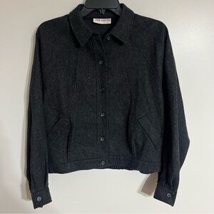 Women's Vintage‎ Jack Winter 80% Wool Button Close Shirt Jacket Size Medium Gray
